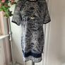 dress navy pattern tunic style dress short sleeves size 12 Image 4