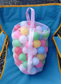 Lightweight Coloured Plastic Balls In Net Sack.
