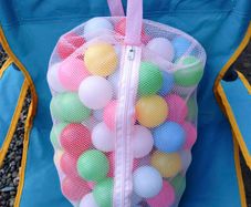 Lightweight Coloured Plastic Balls In Net Sack.