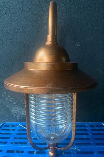Pair Copper Effect Outdoor Wall Lights