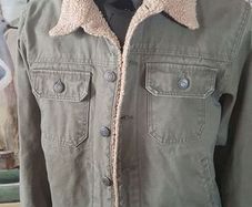 Gap Kids Olive Sherpa-Lined Trucker Jacket - Cozy and Warm A,V