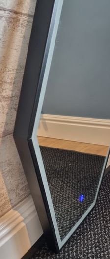 LED Bathroom Mirror Black Frame 50x70cm