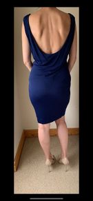 Armani backless midi navy dress as new