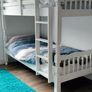 single wooden bunk bed. White Image 5