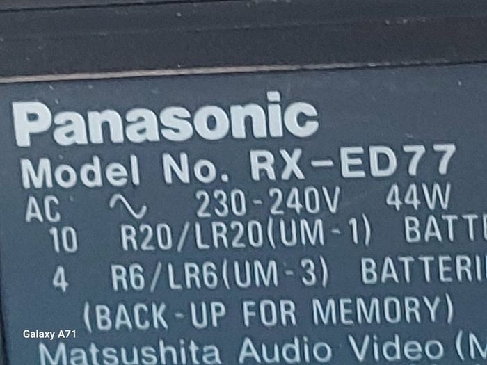 Panasonic RX-ED77 Stereo Boombox Ghetto Blaster With Motorised Cover, everything works perfect, Radio, CD and both Tape Decks, also CD Records, an