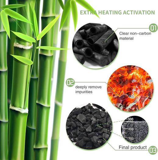 6 Pack Bamboo Charcoal Air Purifier Bags Odor Absorber Odor Absorber Natural Car Air Freshener Odor Eliminators for Home Pets