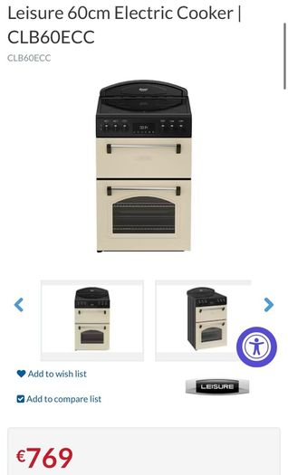 Leisure Electric Freestanding Double Cooker 60cm