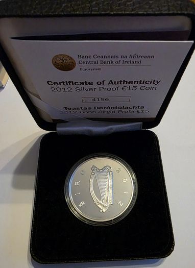 2012 irish silver 15 euro coin