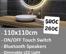 Large Round LED Bathroom Mirror