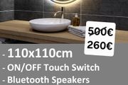 LED Bathroom Mirror Bluetooth Speakers