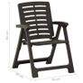 Garden Chairs 4 pcs Plastic Anthracite Image 2