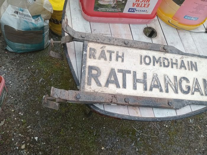 old  road  sign