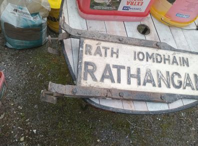 old  road  sign