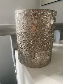 silver lamp shade