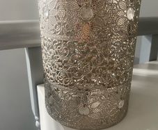 silver lamp shade