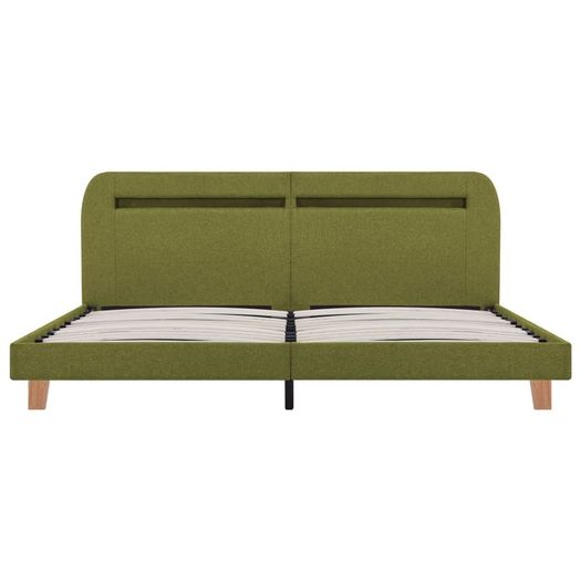 Bed Frame with LED Green Fabric 180x200 cm 6FT Super King