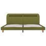 Bed Frame with LED Green Fabric 180x200 cm 6FT Super King Image 4