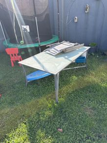 Patio table and 2 sun lounge chairs