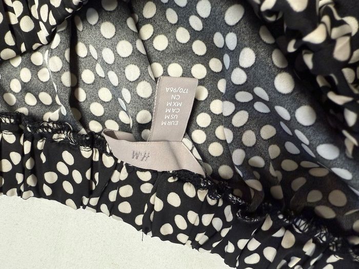 Off the Shoulder Black and white Polkadot To