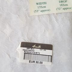 Solitaire Embroidered Crushed Voile Panel  from Arnotts 53' x 72' RRP 30.00 Each