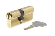 Yale 30X30 High-Security Lock Cylinder , Gold, 4 keys