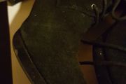 As new black suade ankle boots