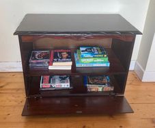 Solid Rossmore Mahogany TV Unit | Compact Storage Cabinet on Wheels