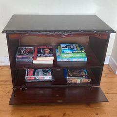 Solid Rossmore Mahogany TV Unit | Compact Storage Cabinet on Wheels