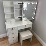 Dressing Table with Mirror and Stool Image 2