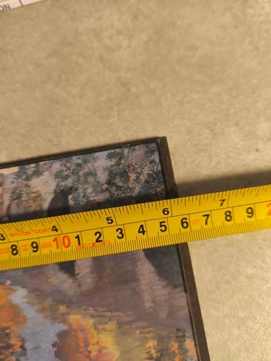 Small Wooden plaque The Bridge at Gres by Sir John Lavery art print