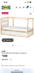 Kura ikea childrens bed