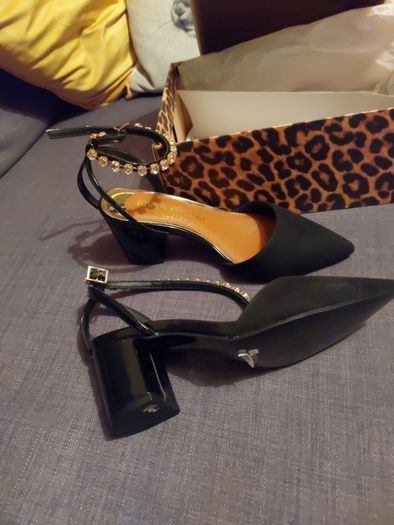 River Island size 4 wide fit suede feel dressy shoe rrp 55 euro