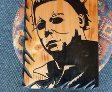 Michael Myers Halloween Wood Carving