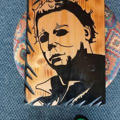 Michael Myers Halloween Wood Carving