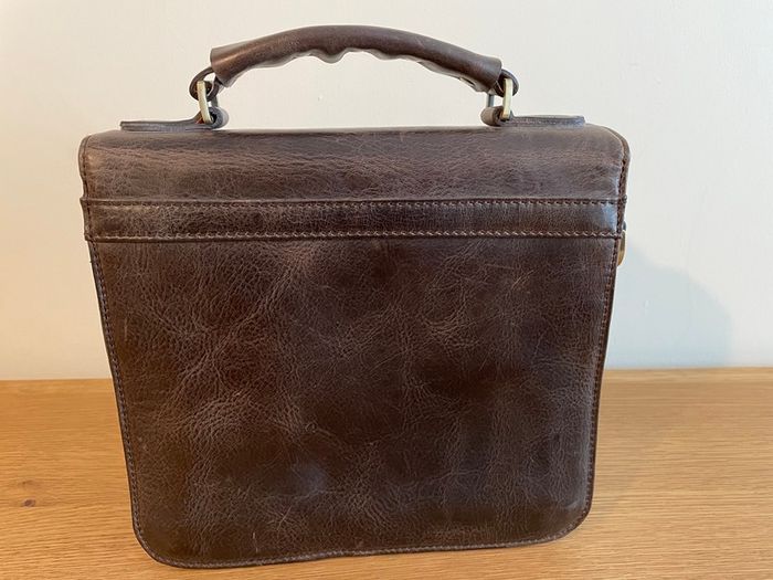Handmade Brown Leather Cross-Body Bag