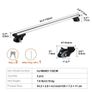 Roof Rack Crossbar 135.1 cm Length for Vehicle w/ Raised Side Rail Image 5