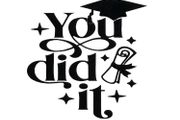 Graduation Iron on Decal.