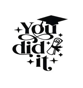 Graduation Iron on Decal.
