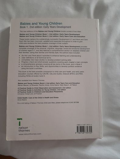 Baby development book 'Babies and Young Children ' Book 1,2nd edition