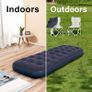Single Size Air Mattress Inflatable Bed,Blow Up Mattress Camping Sleeping Pad Image 2