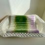 Vintage French Majolica Asparagus Dish Barbotine Serving Platter Green White Image 3