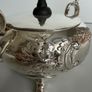 Stunning Vintage Sheffield 3-Piece Silver-Plated Tea Set with Large Engraved Gallery Tray - Polished & Ready Image 8