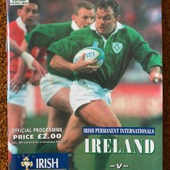 Very Rare 1996 Ireland v Wales - Five Nations Championship Programme