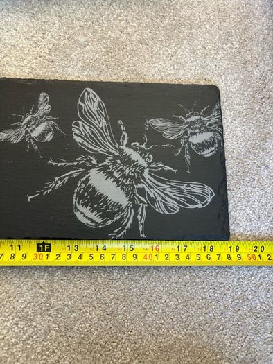 The Just Slate Company Bee Slate Server with Gold Dish in Presentation Box