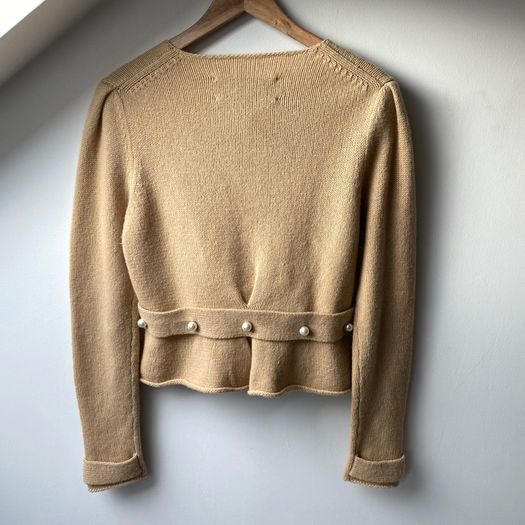 By Malene Birger Lambswool Bow Cardigan Blair Waldorf Aesthetic Size S