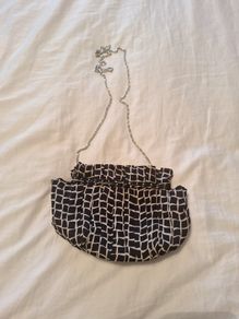 Black & beige Coast bag with chain strap