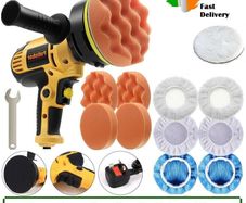 Rotary Car Polisher Buffer Sander Polishing Electric Tool Waxer Machine & 5" Pad
