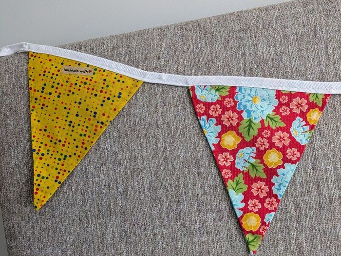 Bunting, various colours and patterns