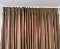 Custom Pinch pleat curtains - light filter lined