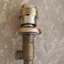 Chrome Bath Taps with Gold Trim. Image 3
